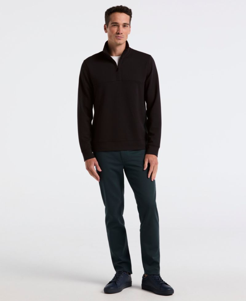 Men's Neoprene Quarter-Zip Long-Sleeve Sweater