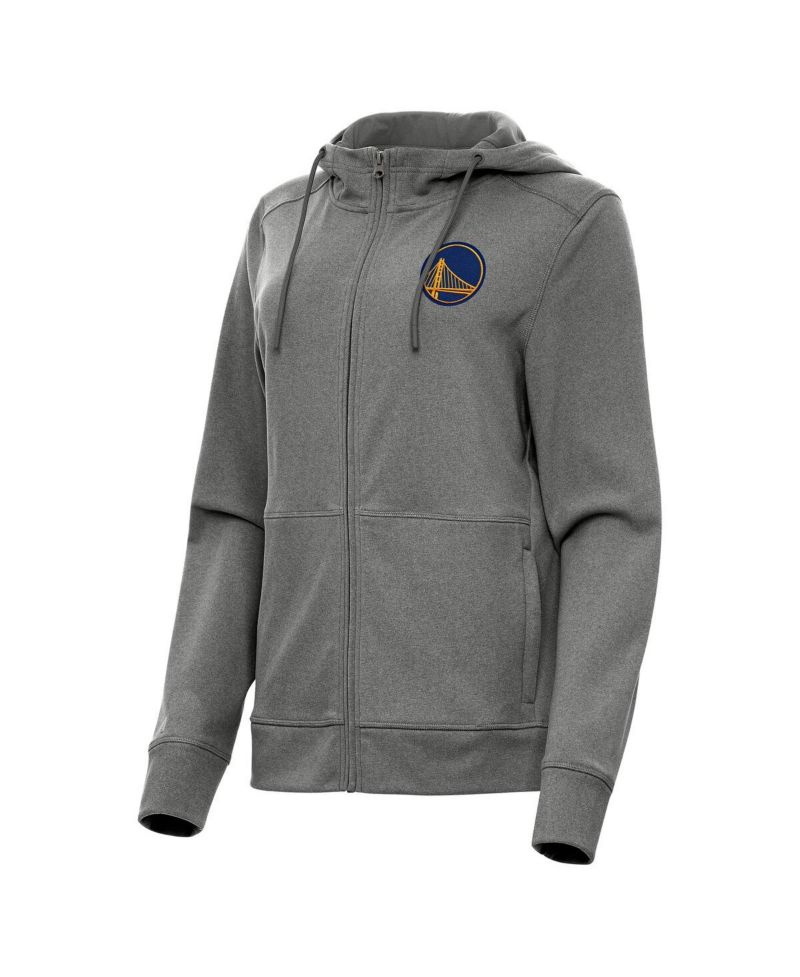 Women's Heather Charcoal Golden State Warriors Seeker Full-Zip Hoodie Jacket
