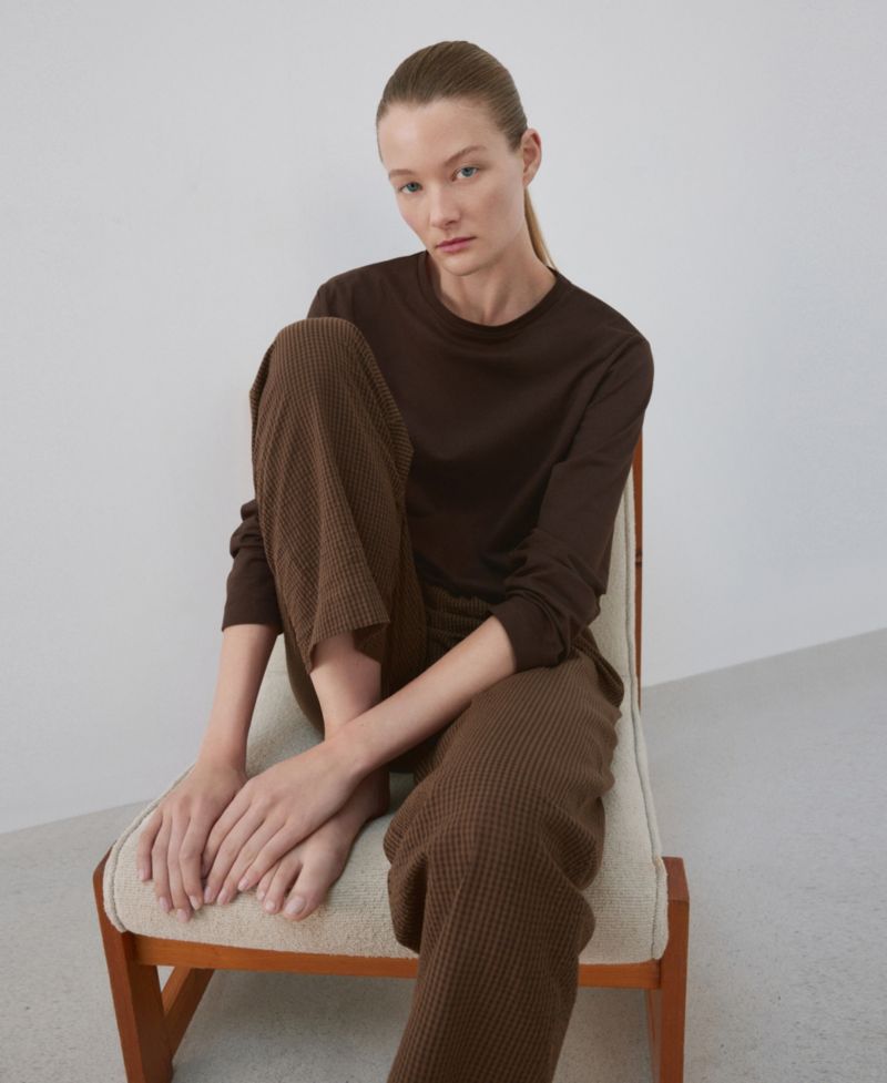 Women's Seersucker Striped Long-Sleeve Pajama Set