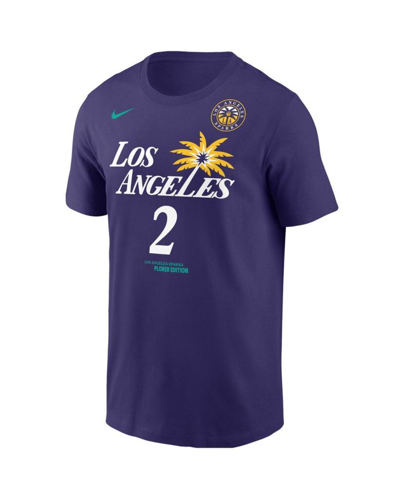 Men's Rickea Jackson Purple Los Angeles Sparks Explorer Edition Name & Number T-Shirt