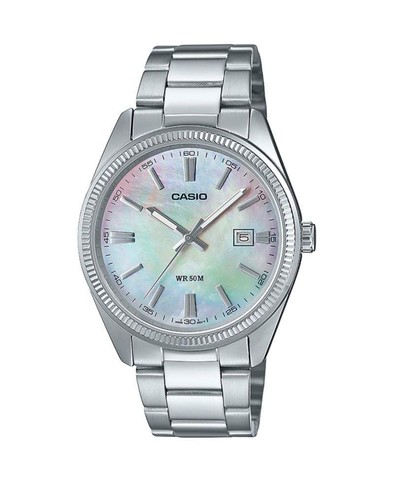 Men's Silver Tone Stainless Steel Watch, 38.5mm