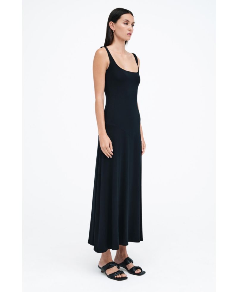 Women's Margot Square-Neck Fitted A-Line Jersey Midi Dress