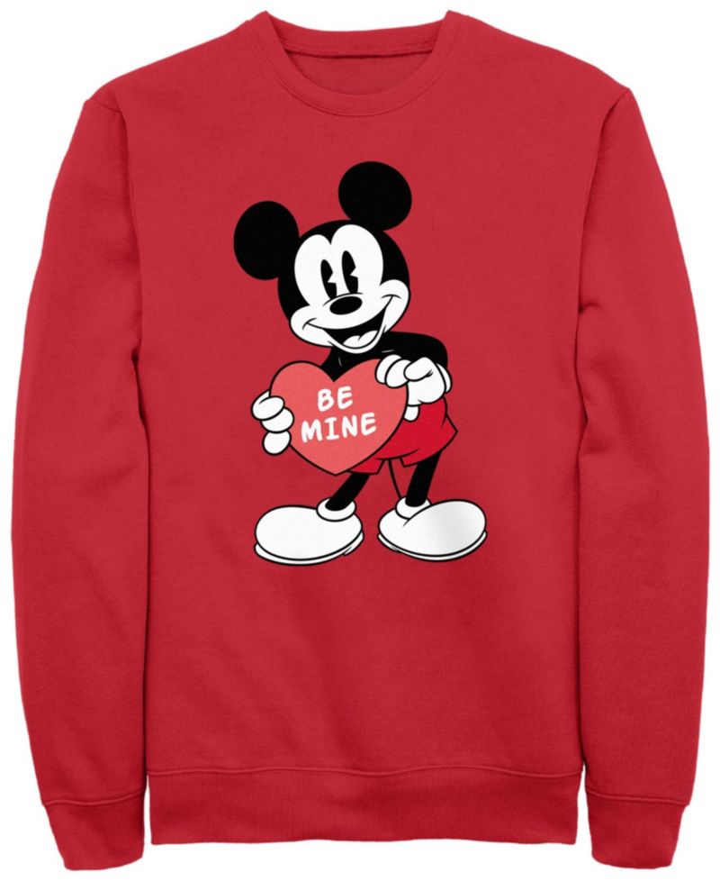 Men's Mickey Love Crew Fleece Pullover Sweatshirt