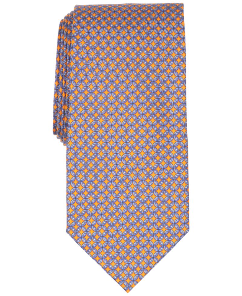 Men's Huntington Geometric Pattern Silk Tie