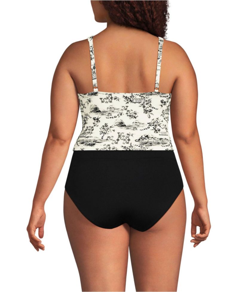Women's Plus Size Sweetheart Wrap Midkini Top