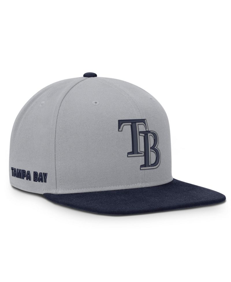 Men's Gray/Navy Tampa Bay Rays Primetime Pro Dri-FIT snapback Hat