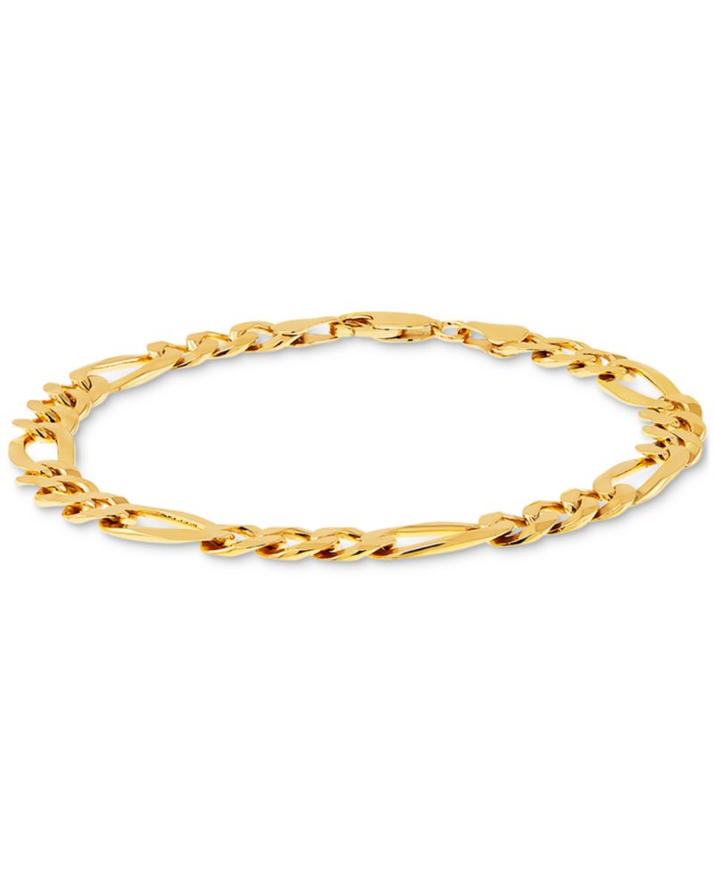 Men’s Figaro Link Chain Bracelet in 18k Gold-Plated Sterling Silver or Sterling Silver