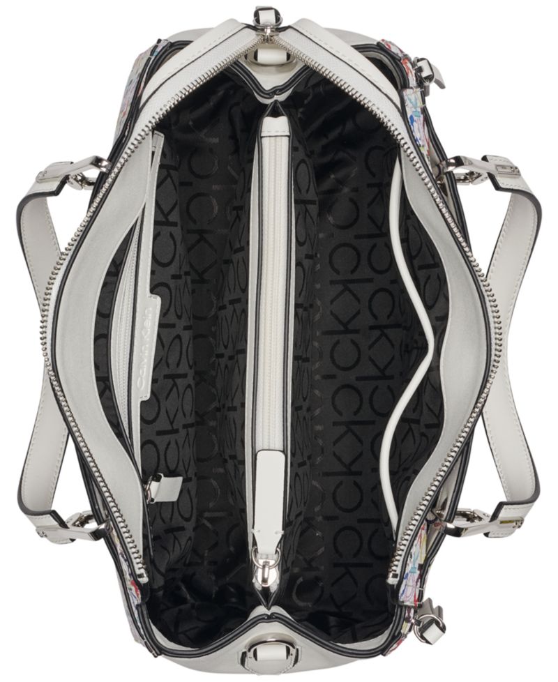 Garnet Signature Triple Compartment Top Zipper Satchel