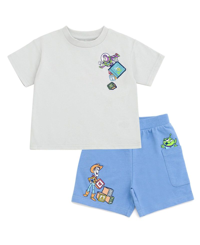 Toy Story Little Boys 2-Piece T-Shirt and French Terry Shorts Set