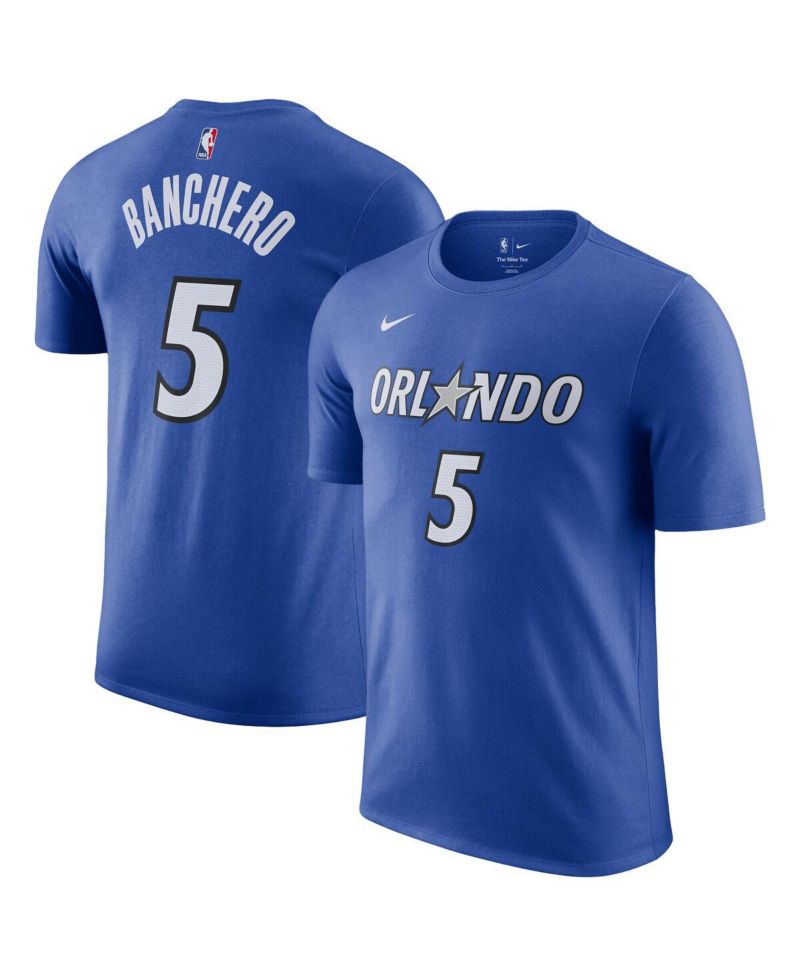 Men's Paolo Banchero Blue Orlando Magic Icon Edition Name & Number T-Shirt