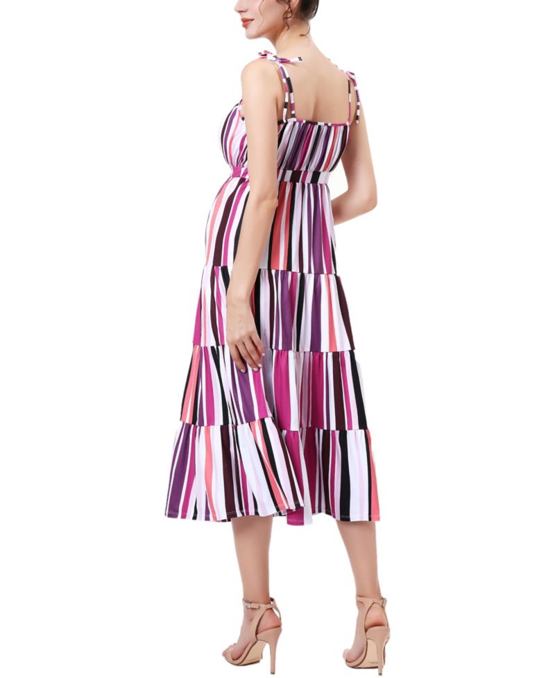 Women's Fit and Flare Ruffle Dress
