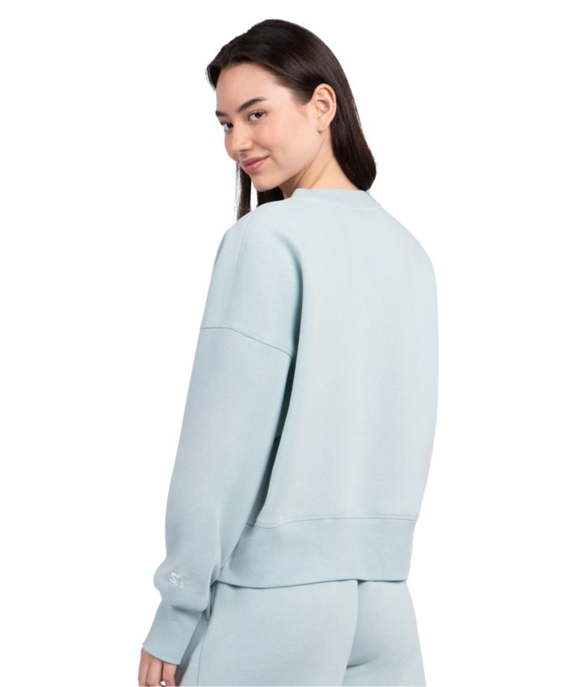Women's Mint Athletics Pastels Boxy Fleece Sweatshirt