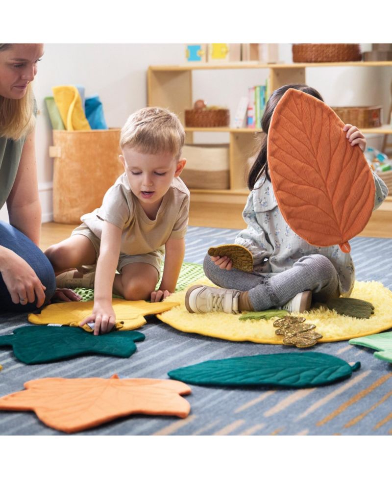 Jumbo Sensory Leaves Crinkle Set (14"L x 12"W), 8-Piece Set