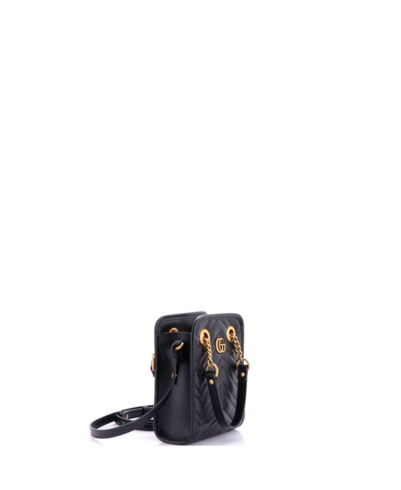 Mini GG Marmont Handle Crossbody Bag Matelasse Leather