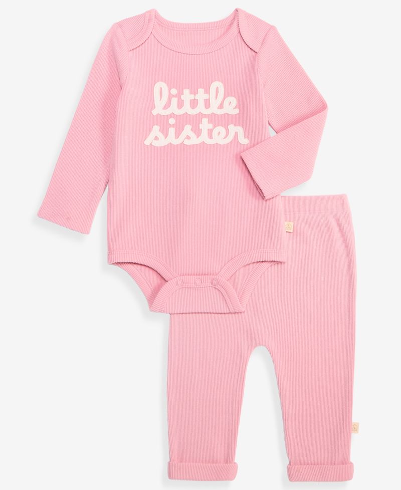 Baby Girls' Little Sister Bodysuit & Pants, 2-Piece Set