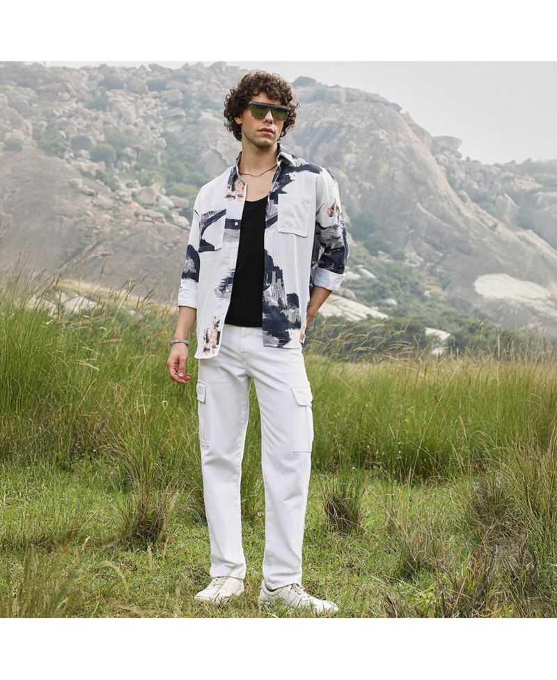Men's Ethereal Strokes Oversized Shirt