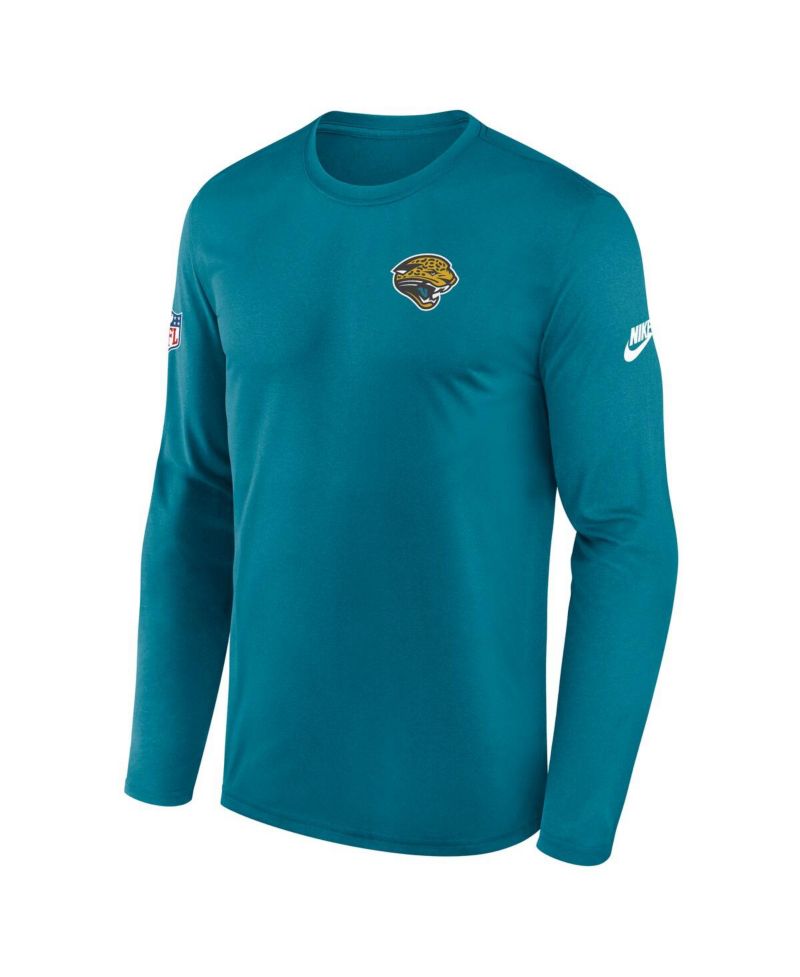 Men's Teal Jacksonville Jaguars Legend Small Logo Performance Long Sleeve T-Shirt