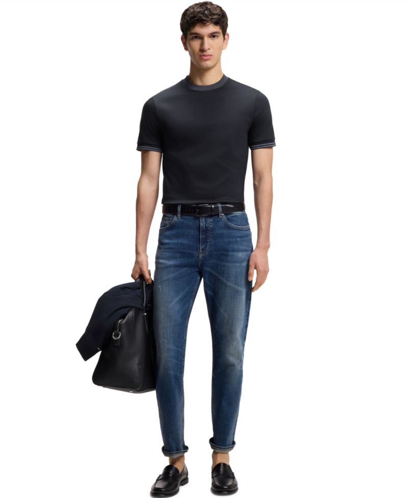 Men's Mercerized-Cotton Slim-Fit T-Shirt