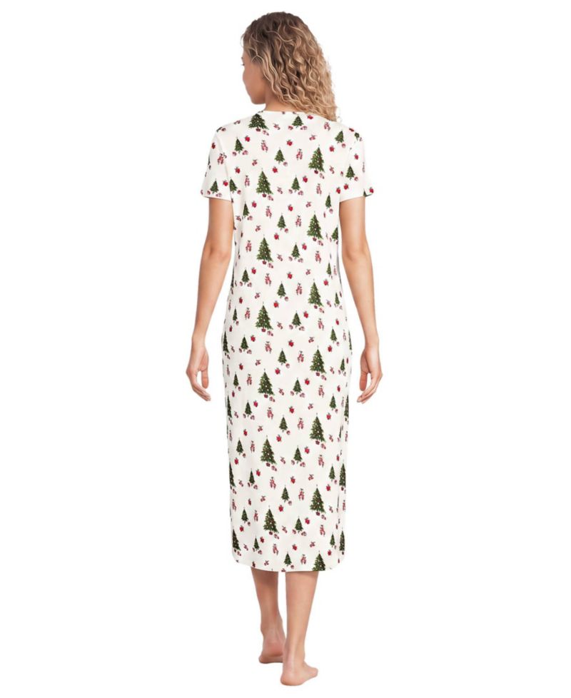 Women's Cotton Short Sleeve Midcalf Nightgown