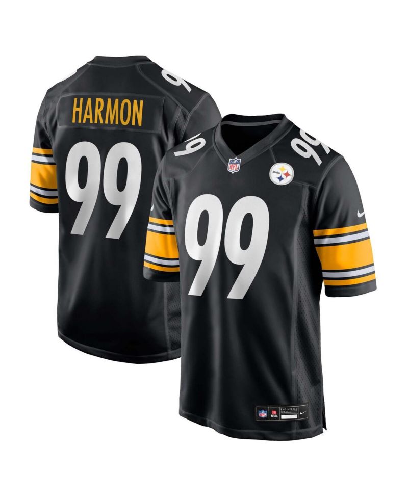 Men's Derrick Harmon Black Pittsburgh Steelers 2025 NFL Draft First Round Pick Game Jersey