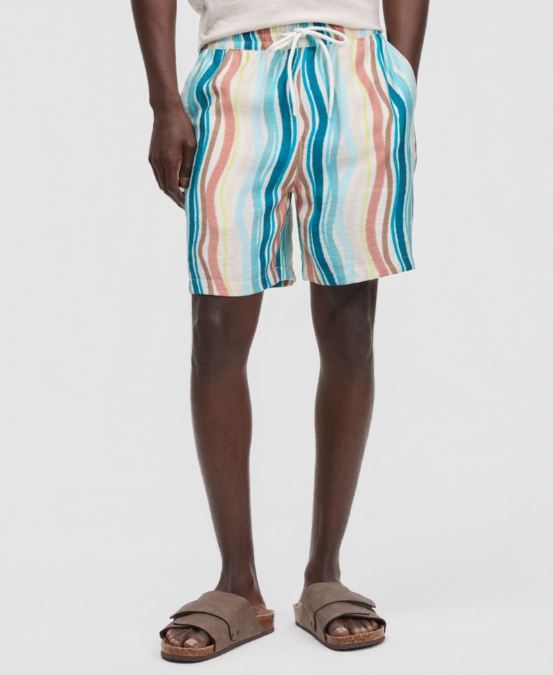 Men's Wave Stripe 6.5" Drawstring Shorts