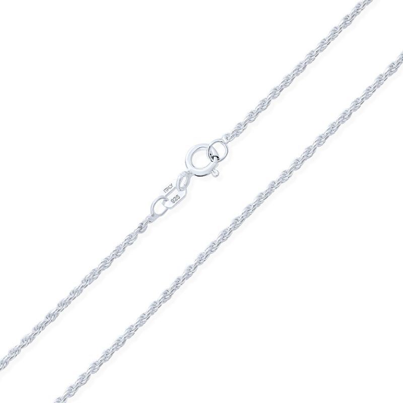 Classic Thin 2MM .925 Sterling Silver Strong Rope Chain Necklace