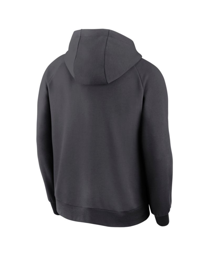 Men's Anthracite San Francisco Giants Authentic Collection Player Raglan Dri-FIT Full-Zip Hoodie