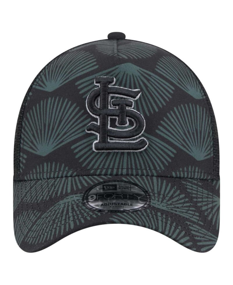Men's Black St. Louis Cardinals 9FORTY A-Frame Trucker Adjustable Hat