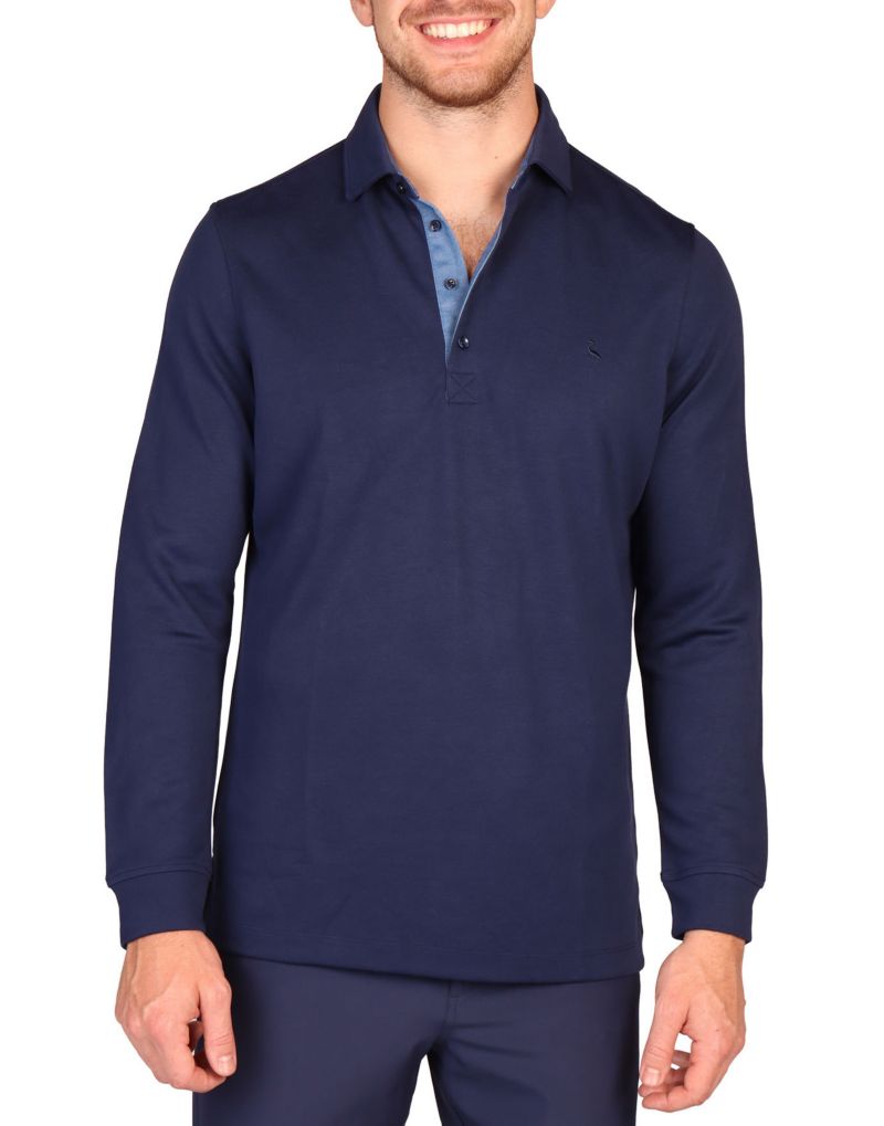 Solid Modal Long Sleeve Polo