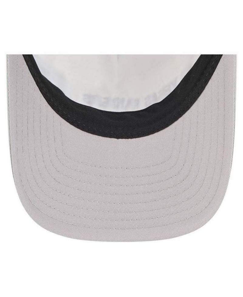 Men's Silver Las Vegas Raiders Linear A-Frame 9FORTY Adjustable Hat