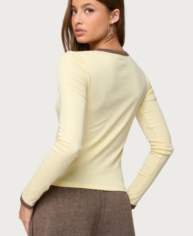 Women's Zander Contrast Long Sleeve T Shirt