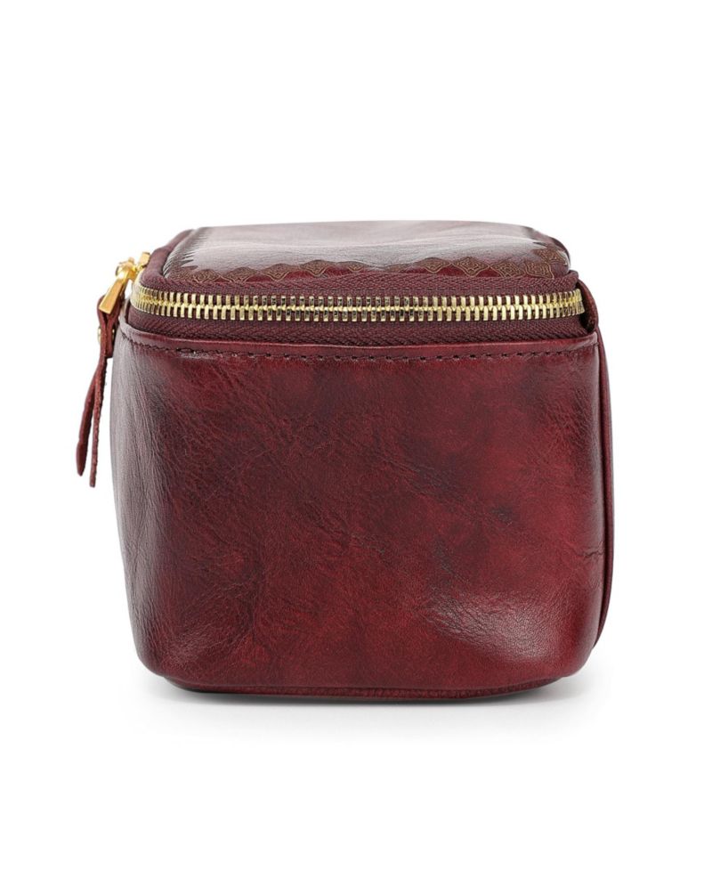 Celosia Rectangular Leather Jewelry Case