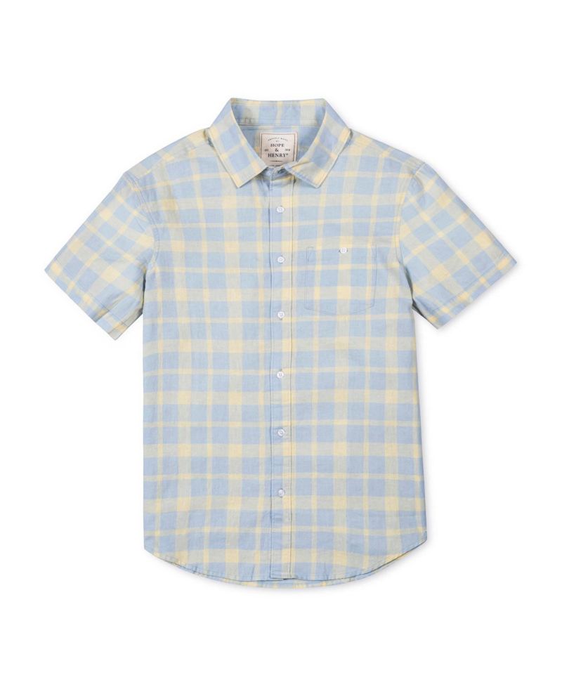 Men's Hope and Henry Linen Short Sleeve Button Down Shirt