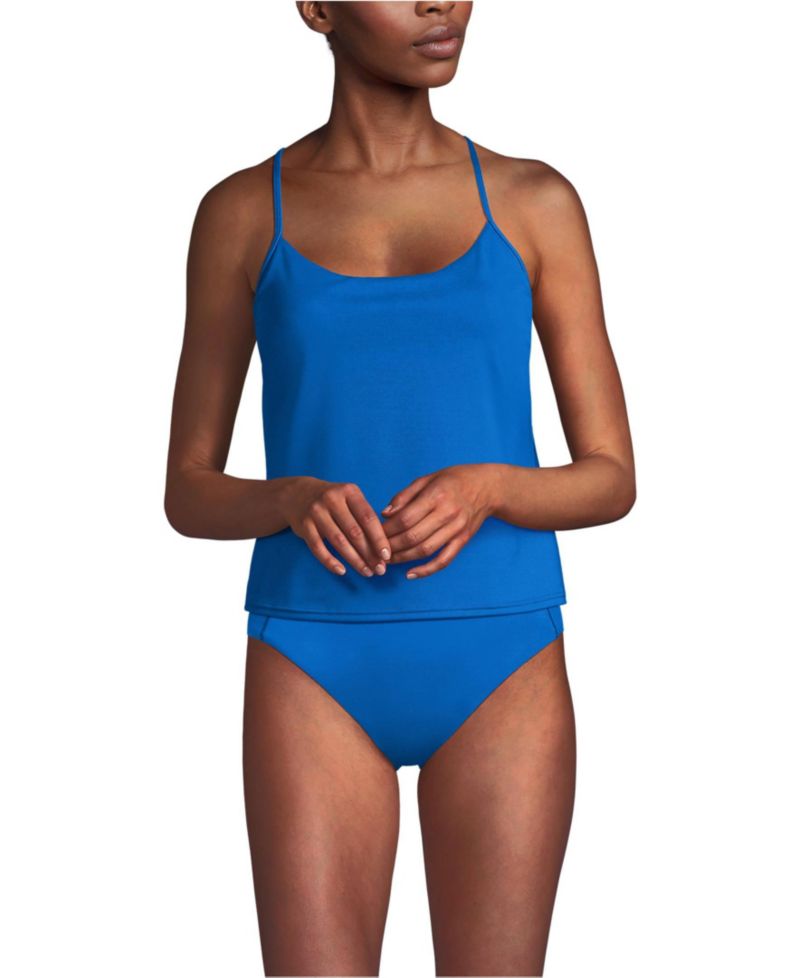 Women's Tugless QuickDry Adjustable Strappy Back Tankini Top