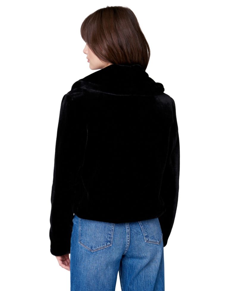Women's Be My Guest Faux-Fur Shawl-Collar Cropped Jacket