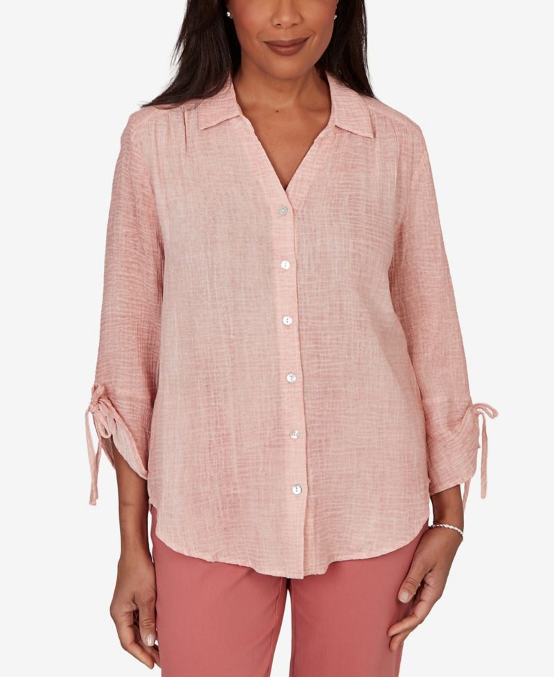 Women's Camden Market Crinkle Gauze Button-Front Top