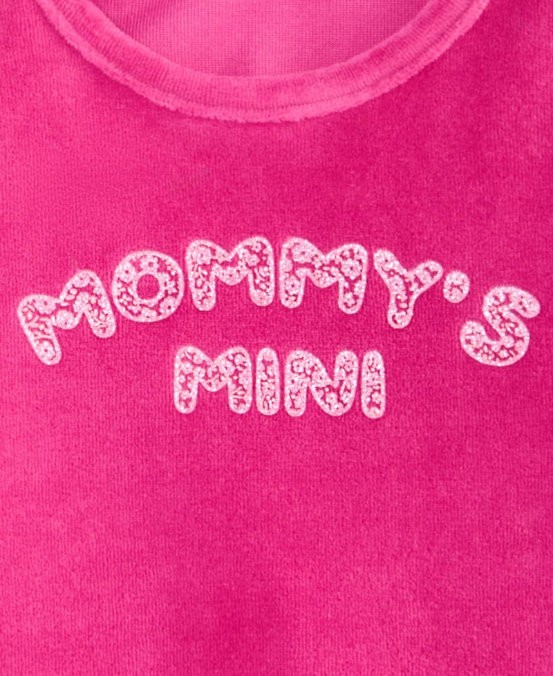 Toddler Girls' 2T-4T Mix & Match Long-Sleeve Mommy's Mini Velour Top