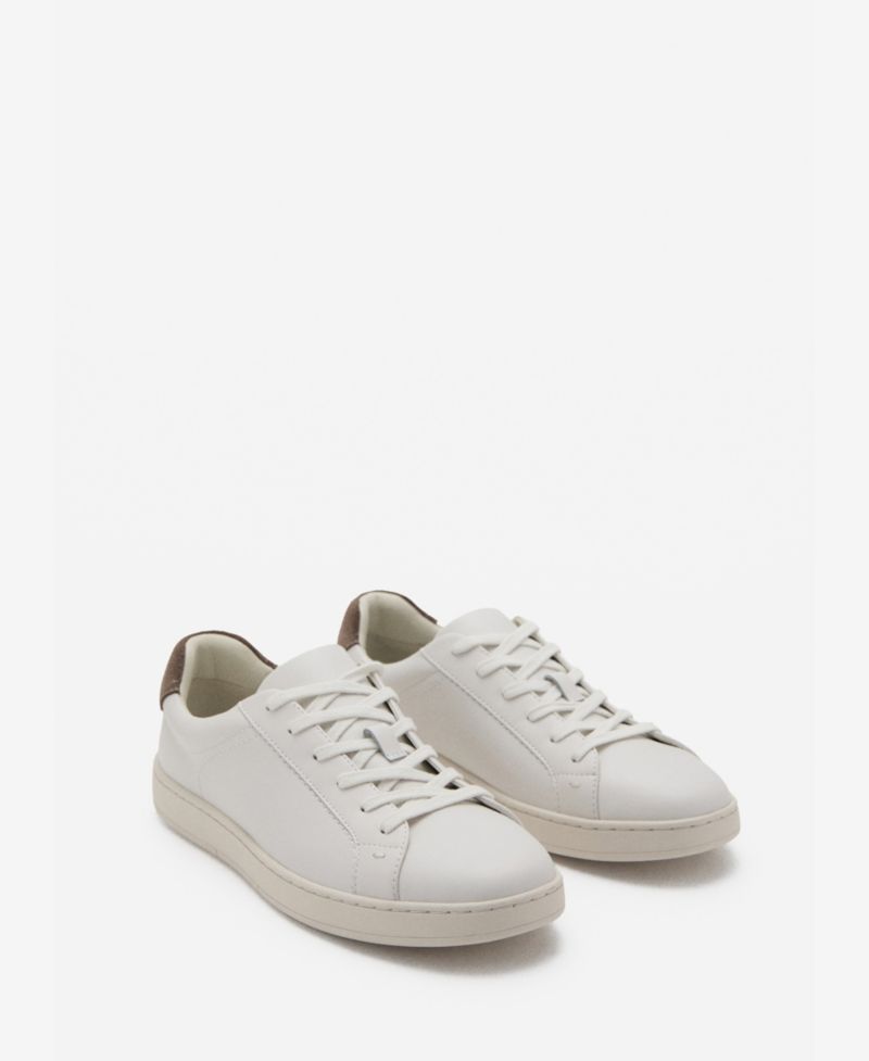 Men's Contrasting Panel Leather Sneakers