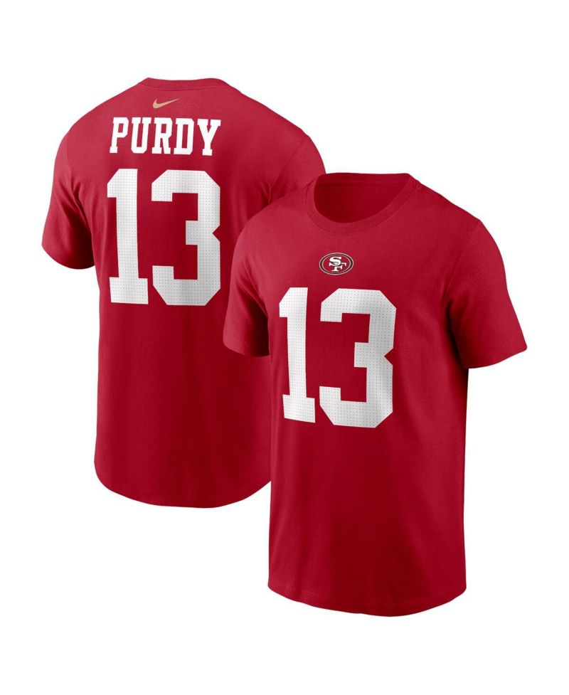 Big Boys Brock Purdy Scarlet San Francisco 49ers Player Name and Number T-shirt