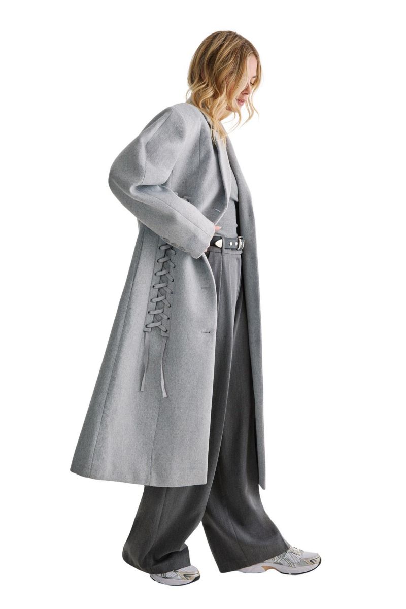 Premium Corseted Detail Maxi Coat