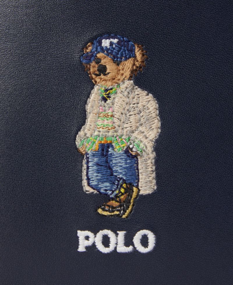 Polo Bear Leather Bifold Wallet