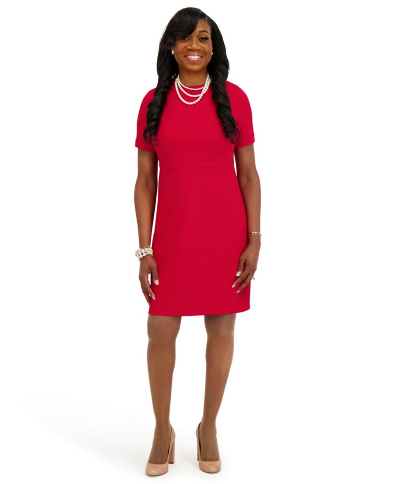 Women's Short Sleeve Crewneck Dress