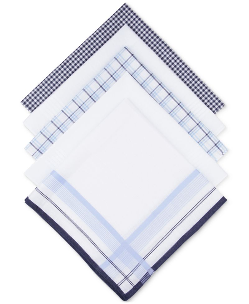 Men's 5-pk. Blue Patterned Handkerchiefs