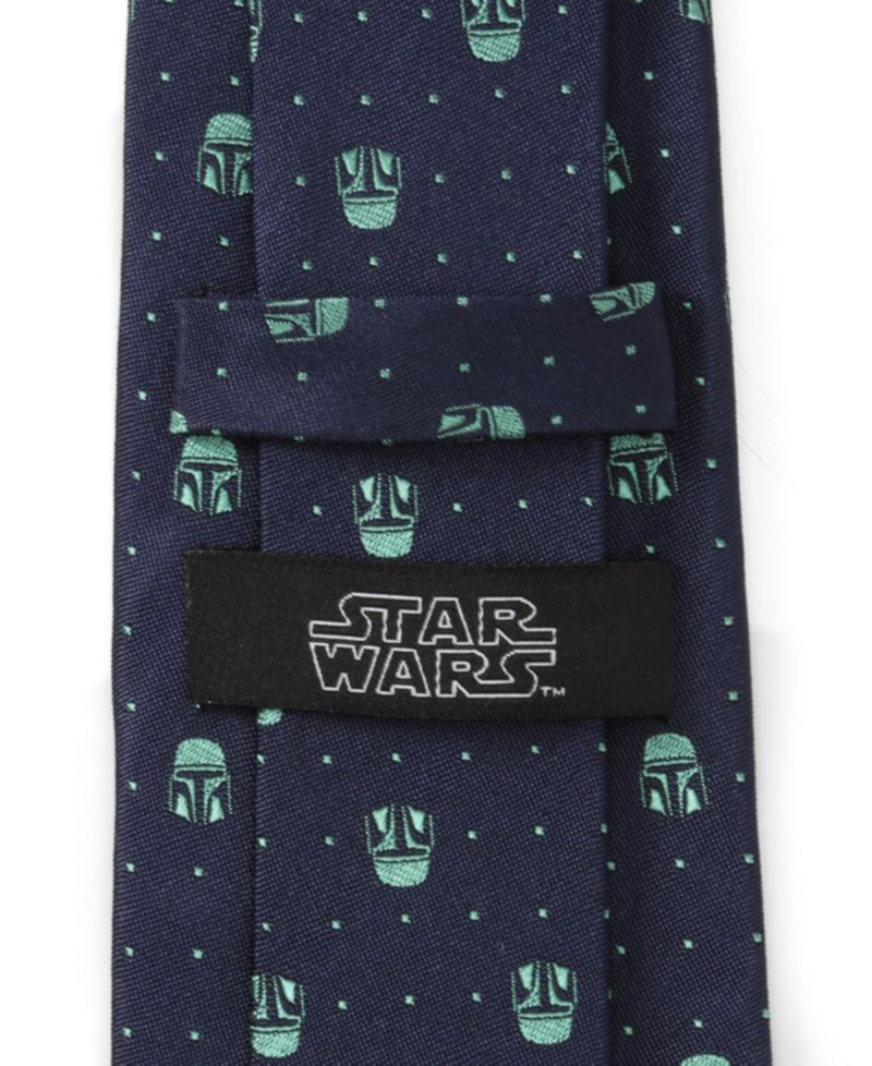 Men's Mandalorian Helmet Dotted Tie