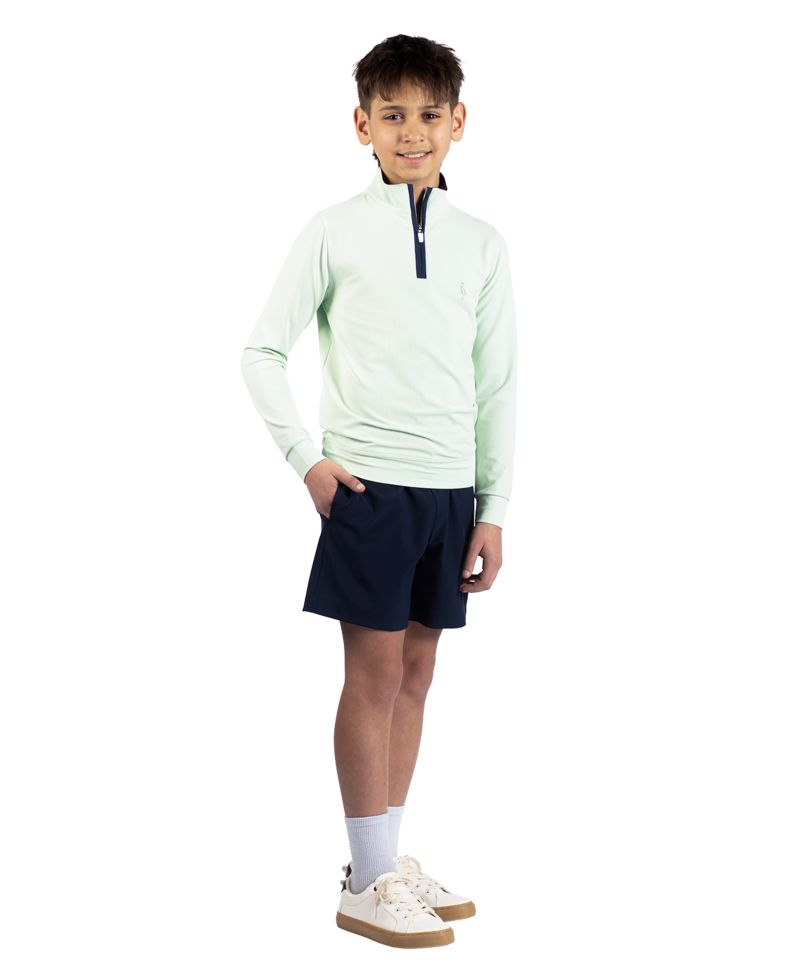 Micro Grid Textured Performance Quarter Zip