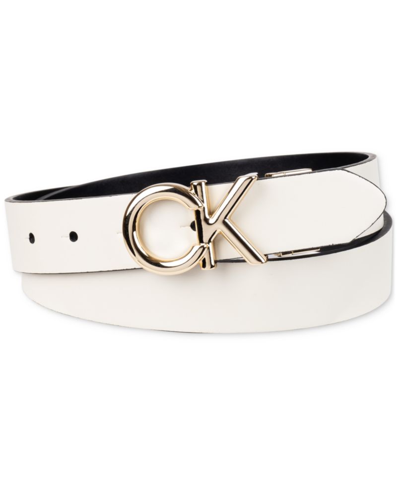 Women's Reversible Puffed CK Monogram Buckle Belt