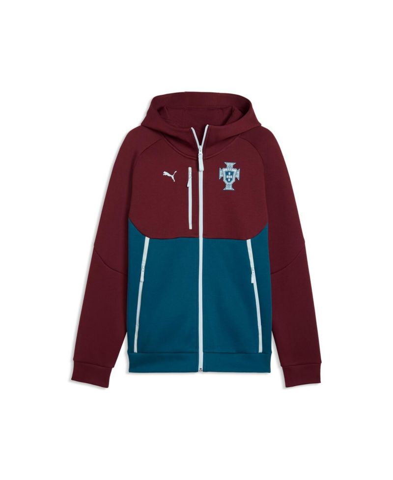 Men's Maroon Portugal National Team Tech Full-Zip Hoodie