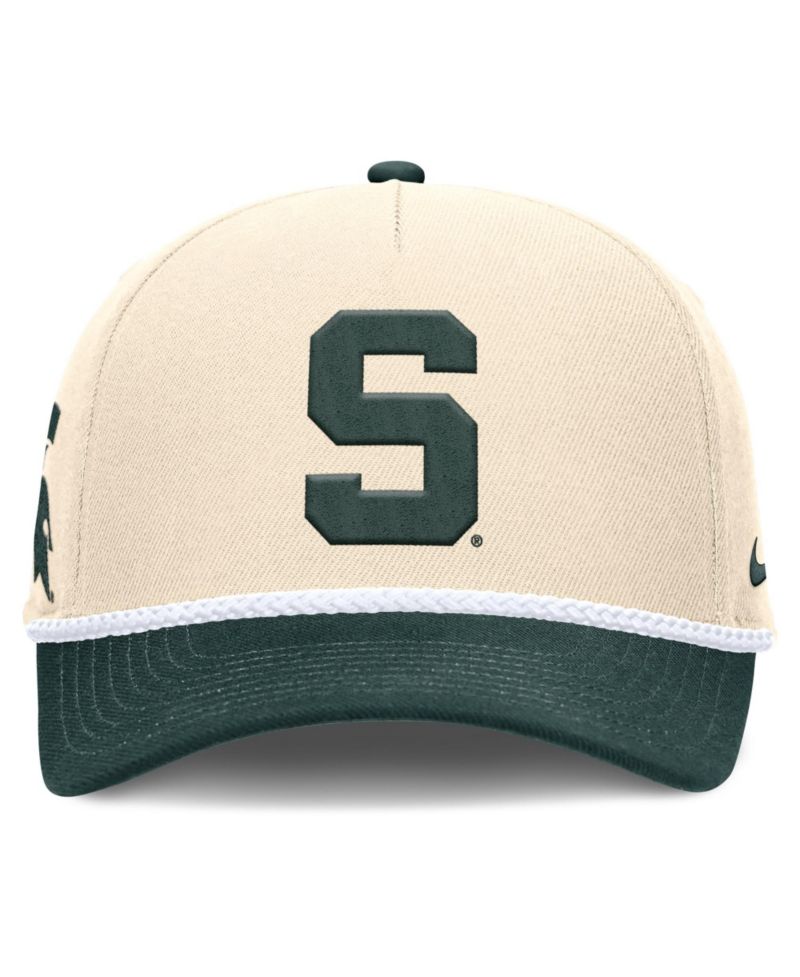 Men's and Women's Natural Michigan State Spartans 2026 Primetime Natural 5-Panel Rope 2-Tone Rise Hat