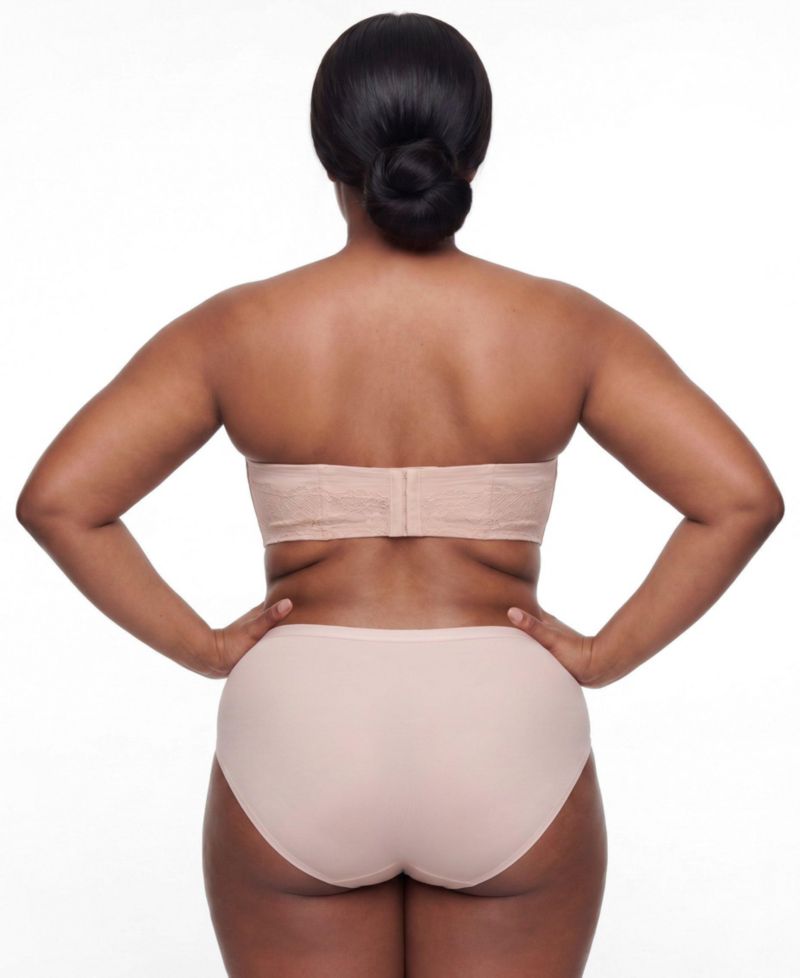 Women's Plus Size Strapless Push-Up Smooth Lace Bra