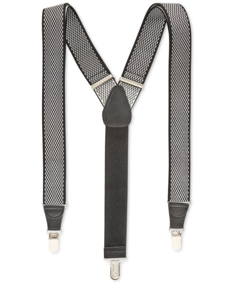 Men's Diamond Print Suspenders